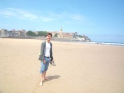 En la playa de San Lorenzo
